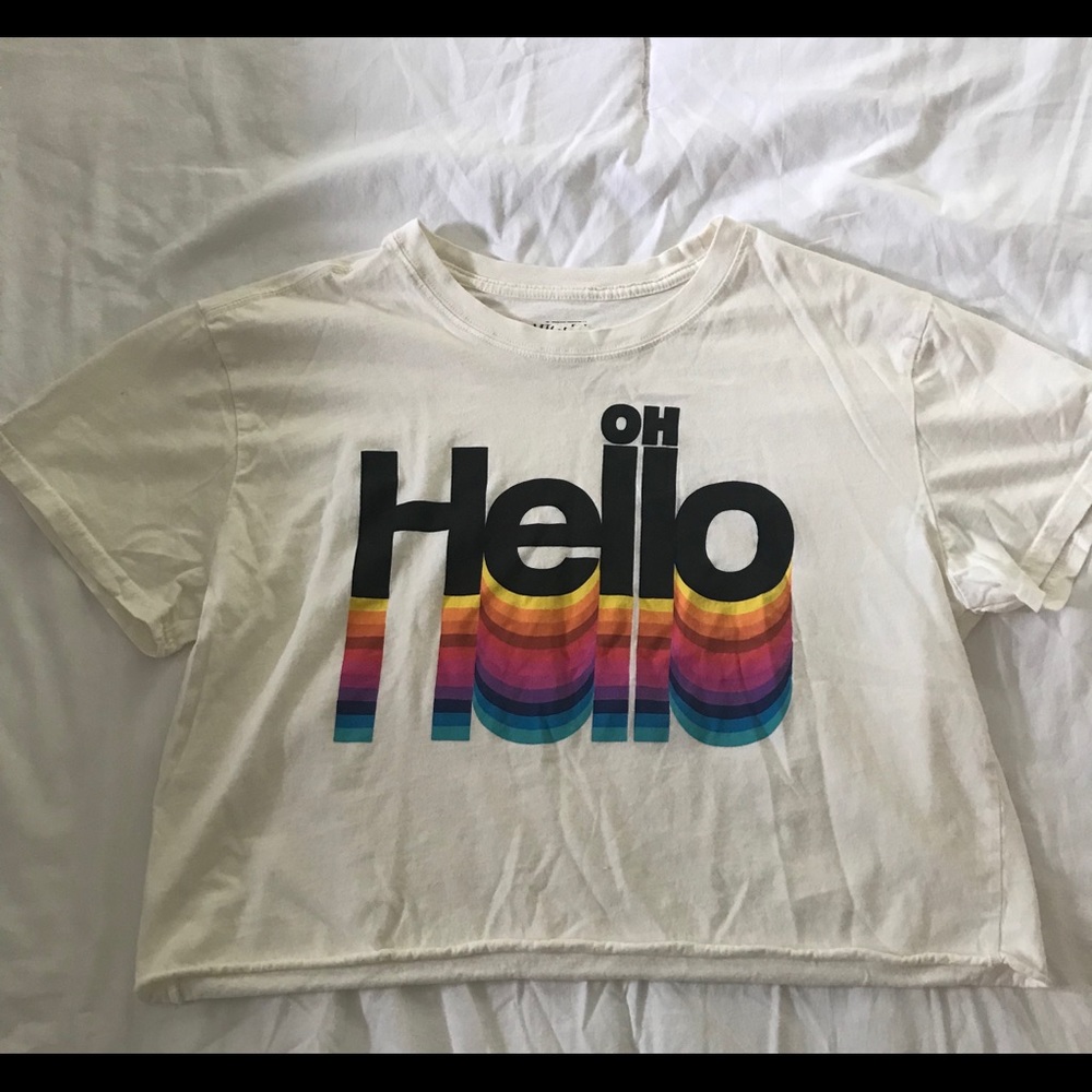 Rainbow crop top!